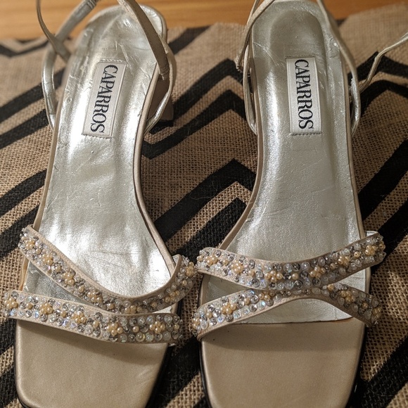 3/$25- strappy heel with beading - Picture 8 of 8